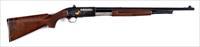 ENGRAVED AND GOLD INLAID REMINGTON MODEL 14 PUMP ACTION RIFLE WITH CHECKERED