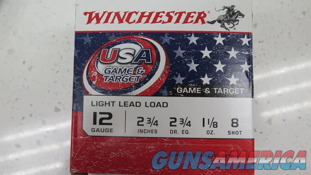 Winchester Ammo USA Game & Target 12ga 2-3/4 1145 fps 1.125oz #8, Box of 25 shells