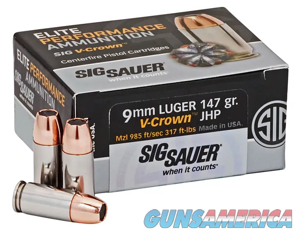 Sig Sauer Elite Defense V-Crown 9mm 147Gr