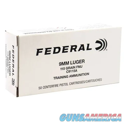 FEDERAL 9MM LUGER CASE LOT 115GR FMJ 500RD