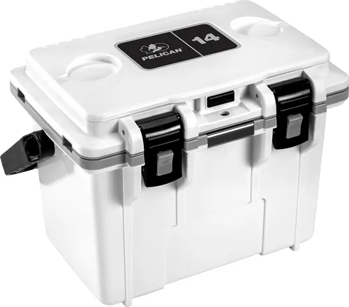 Pelican PELICAN COOLERS IM 14 QUART WHITE/GRAY W/DRY STORAGE