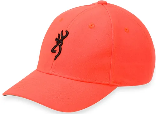 Browning BG CAP YOUTH SAFETY ORANGE W/ 3-D BUCK MARK LOGO ADJUSTABLE