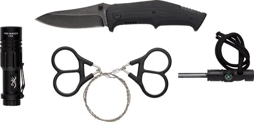 Browning BG OUTDOORSMAN SURVIVAL KIT KNIFE, LIGHT, SAW, FIRESTARTER