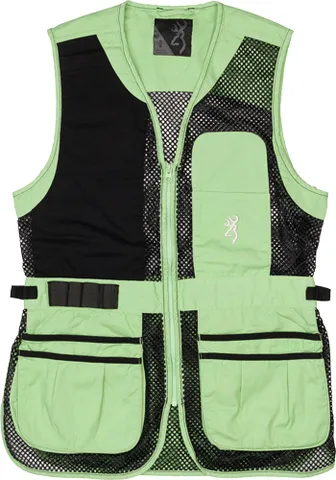 Browning BG MESH SHOOTING VEST R-HAND WOMEN'S LARGE BLACK/NEOMINT