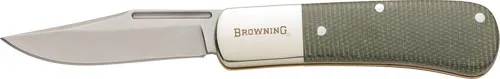 Browning BG KNIFE EDC FOLDING STEAMBANK 2.5" BLADE OLIVE/GOLD NAILNICK