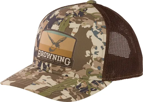 Browning BROWNING CAP RIVER PINES 110 MESH BACK SILICONE PTCH AURIC*