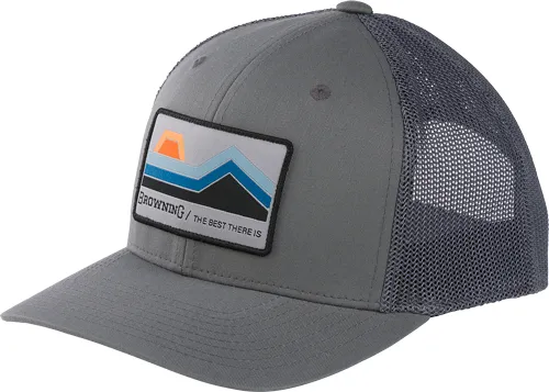 Browning BROWNING CAP BUTTE 110 MESH BACK WOVEN PATCH GRAY*