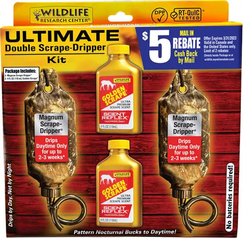 Wildlife Research WRC DEER LURE GOLDEN SCRAPE/ SCRAPE DRIPPER DOUBLE COMBO