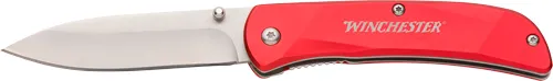 Winchester Repeating Arms WINCHESTER KNIFE 6.75" OAL  SS /RED ALUMINUM HANDLE W/CLIP