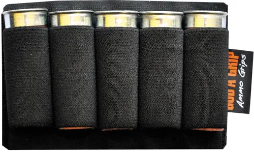 God'a Grip GOD'A GRIP AMMO GRIP STANDARD 5 SHOTSHELL HOLDER BLACK W/3M