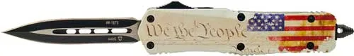 Templar Knife TEMPLAR KNIFE SMALL OTF WE THE PEOPLE 3.5" BLACK DAGGER