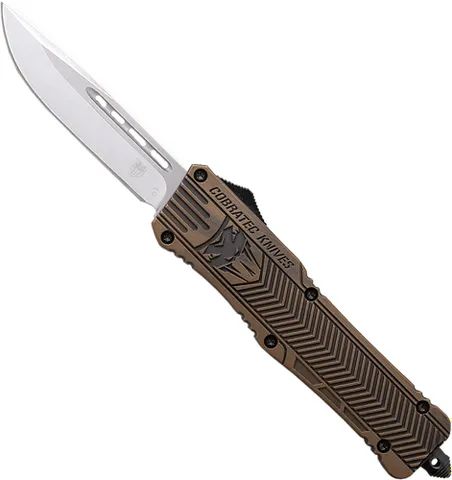 CobraTec Knives COBRATEC MEDIUM CTK1 OTF CERTAKOTE BRONZE 3" DRP POINT