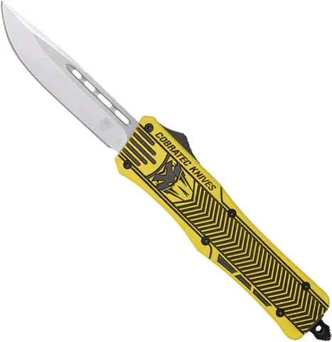 CobraTec Knives COBRATEC MEDIUM CTK1 OTF CERTAKOTE YELLOW/BLK 3" DS