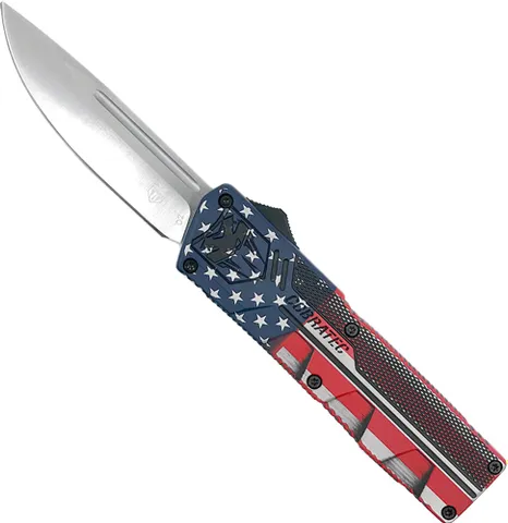 CobraTec Knives COBRATEC LIGHTWEIGHT OTF AMERICAN FLAG CRKTE 3.25" DPNT