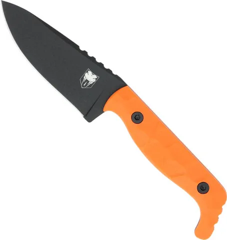 CobraTec Knives COBRATEC KINGPIN 4" FIXED BLD ORANGE D2 STEEL W/KYDEX SHEATH