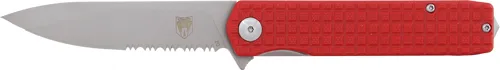 CobraTec Knives COBRATEC MEDIUM CAYDEN 3.25" RED/SS D2 SERRATED BLADE