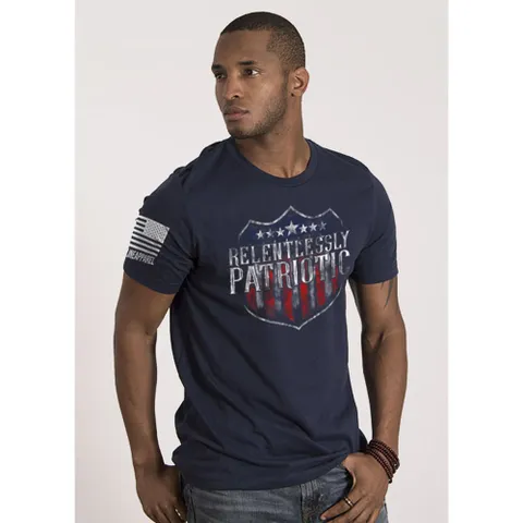 Nine Line Apparel MENS TSHIRT RELENTLESSLY PATRIOTIC NVY S