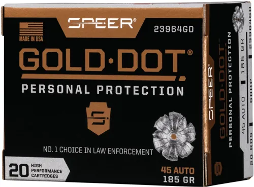 Speer Ammo SPR GOLD DOT 45AP 185GR GDHP