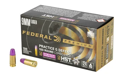 Federal FED PRCTC & DFND 9MM HST/SYN 124GR