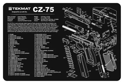 TekMat TEKMAT ARMORERS BENCH MAT 11"x17" CZ-75 PISTOL