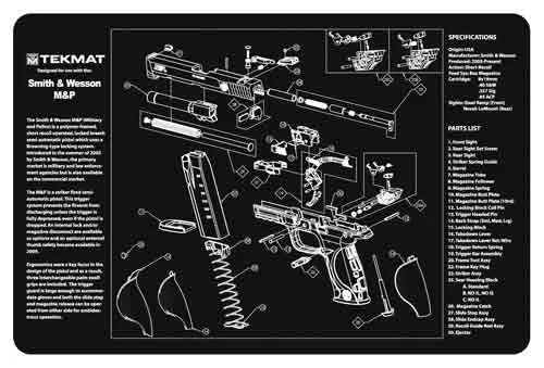 TekMat TEKMAT PISTOL MAT S&W M&P BLK