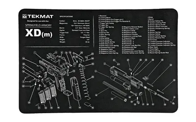 TekMat TEKMAT PISTOL MAT SPRNGFLD XDMDM BLK