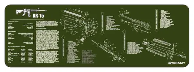 TekMat TEKMAT ARMORERS BENCH MAT 12"X36" AR-15 OLIVE DRAB