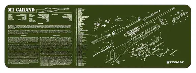 TekMat TEKMAT ARMORERS BENCH MAT 12"X36" M1 GARAND OLIVE DRAB