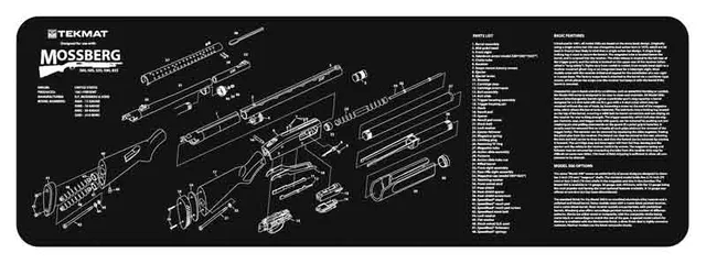 TekMat TEKMAT ARMORERS BENCH MAT 12"X36" MOSSBERG 500 SHOTGUN