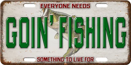 Rivers Edge RIVERS EDGE LICENSE PLATE "GOIN' FISHING"