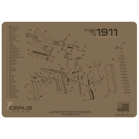 Cerus Gear 1911 SCHEMATIC COYOTE