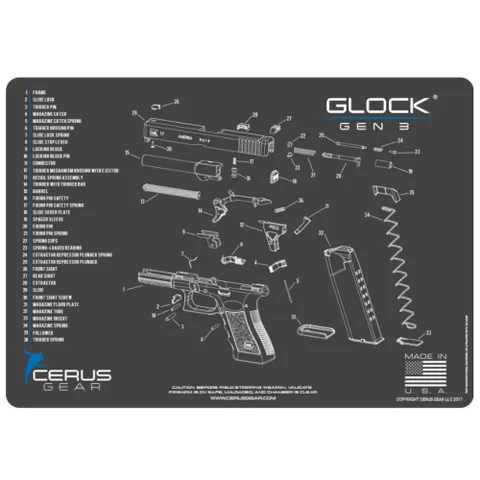 Cerus Gear GLOCK GEN 3 SCHEMATIC GRAY/BLUE