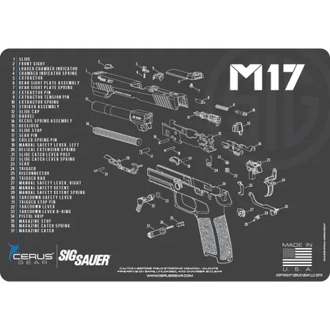 Cerus Gear LICENSED SIG M17 320 MIL SCHEMATIC GRAY