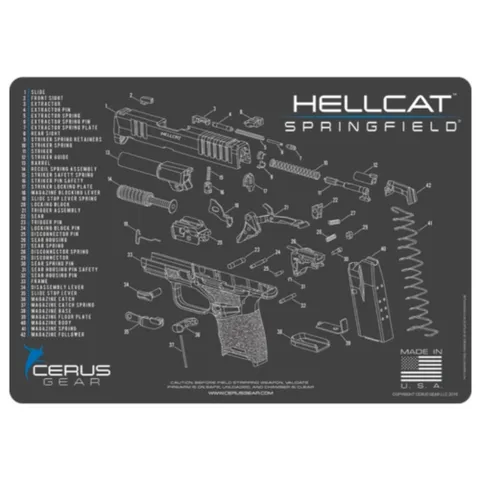 Cerus Gear SPRINGFIELD HELLCAT SCHEMATIC CHAR GRAY