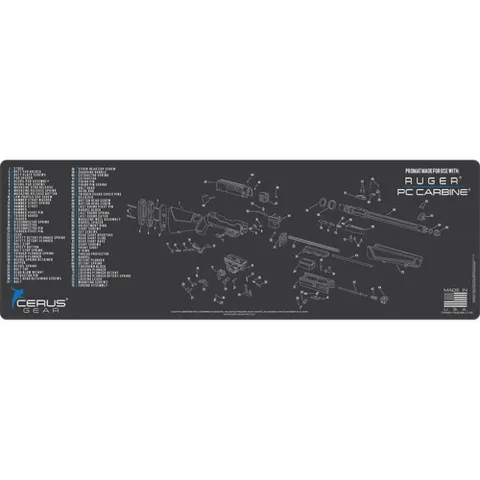 Cerus Gear RUGER PC CARBINE SCHEMATIC CHAR GRAY