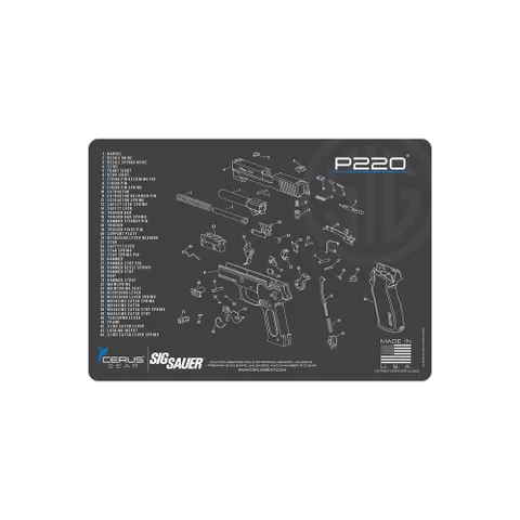 Cerus Gear SIG SAUER P220 HANDGUN MAT 17X12 GRAY