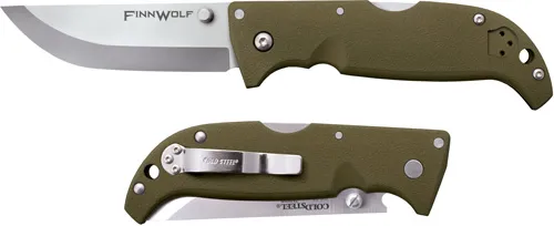 Cold Steel COLD STEEL FINN WOLF 3.5" OD GREEN CLIP FOLDER W/TRI-AD LCK