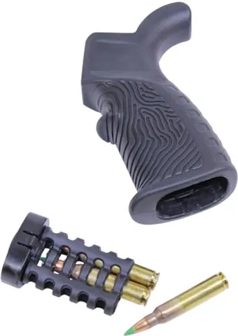 Guntec USA GUNTEC AR15 T37 PISTOL GRIP RUBBER OVERMOLD BLACK