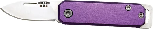 BEAR & SONS BEAR & SON SLIP JOINT FOLDER 1.5" PURPLE/SS ALUMINUM HANDLE