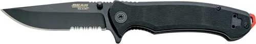 BEAR & SONS BEAR & SON PATTERN 112 3.5" SPRING ASSIST W/SERR BLADE BLK