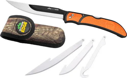 Outdoor Edge OUTDOOR EDGE RAZOR BONE 6-BLD COMBO SET ORANGE BLISTER PACK