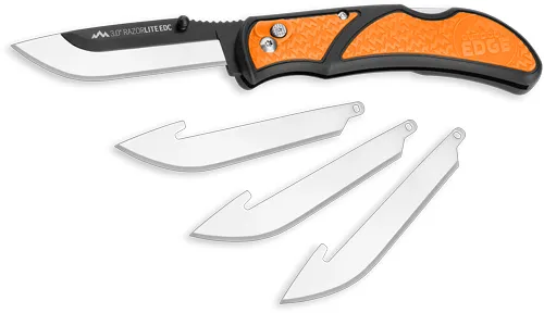 Outdoor Edge OUTDOOR EDGE 3" RAZOR LITE EDC FOLDER ORANGE W/4 BLADES