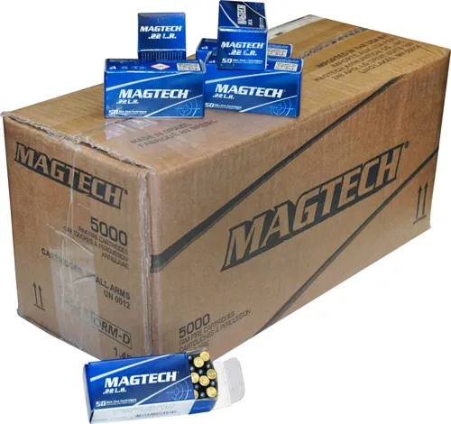 Magtech MAGTECH AMMO .22LR (CASE PACK) 1135FPS. 40GR. LEAD RN 5000PK.