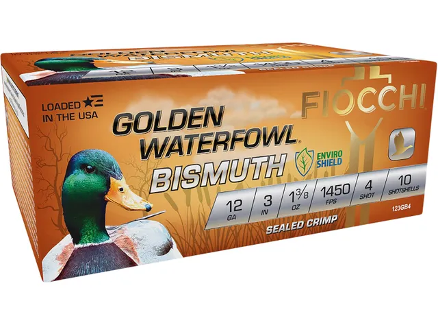 Fiocchi FIOCCHI GOLDEN BISMUTH 12GA. 3" 1450FPS. 1-3/8OZ. #4 10-PK