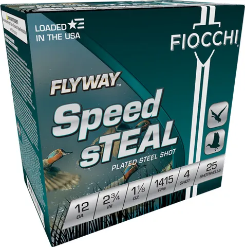 Fiocchi FIOCCHI FLYWAY sTEAL 12GA 2.75 #4 25RD 10BX/CS 1415FPS 1-1/8