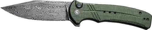 Civivi CIVIVI KNIFE COGENT 3.47" GREEN MICARTA/DAMASCUS BTTN LK