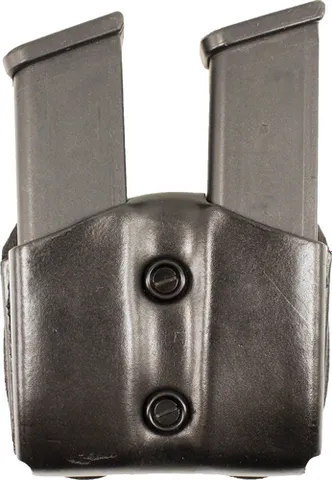 Desantis DESANTIS DOUBLE MAG POUCH OWB LEATHER FOR GLOCK 26/27 BLACK