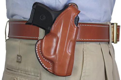 Desantis DESANTIS MAVERICK HOLSTER RH OWB LEATHER RUGER LCP II TAN