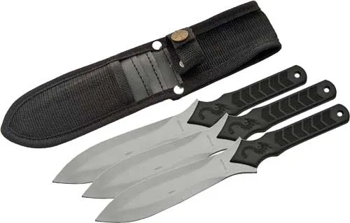 SZCO Rite Edge SZCO RITE EDGE 10" DRAGON THROWING KNIFE 3PC SET W/SHTH