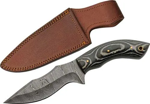 SZCO Rite Edge SZCO RITE EDGE 5" CHARCOAL MICARTA DAMASCUS DP W/SHEATH